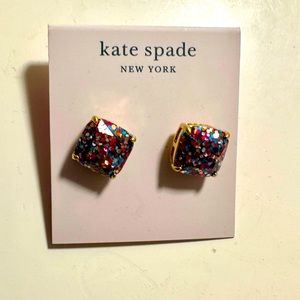New Kate Spade Multicolor Glitter Studs